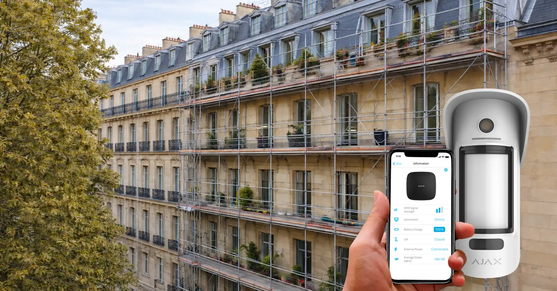 Alarme échafaudages chantier